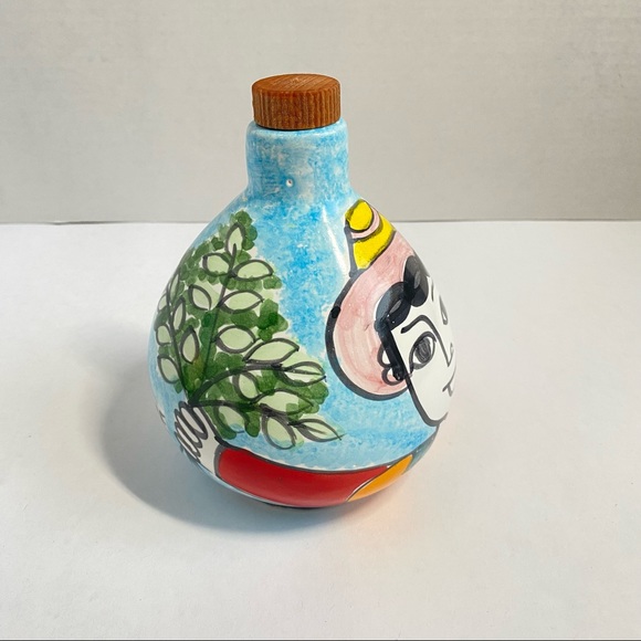 NINO PARRUCCA Hand Painted Ceramic Extra Virgin Oil Jug made in Italy - Picture 6 of 11